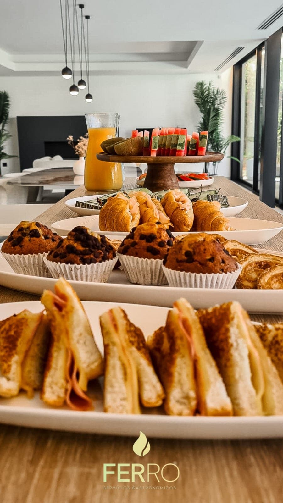 Desayuno premium a domicilio en una villa de Marbella