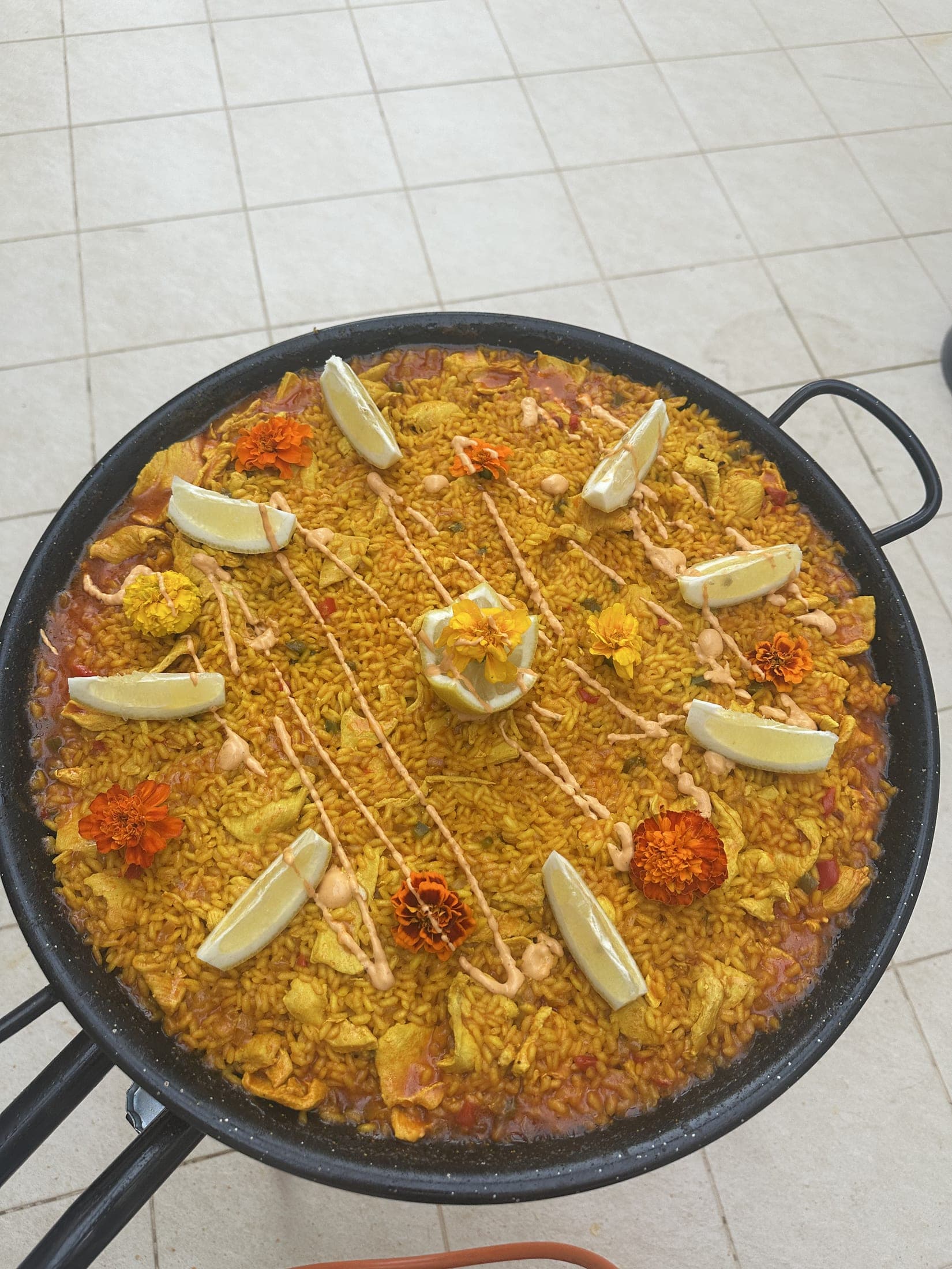 Montaje de aperitivos para una celebración